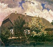 Ferdynand Ruszczyc Manor house in Bohdanow Spain oil painting artist